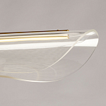 Люстра линейная с прозрачным волнообразным плафоном Wave Line варинант исполнения - 4 | Loft Concept в Брянске