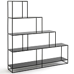 Ступенчатый стеллаж Menzie Steps Metal Rack Black варинант исполнения - 1 | Loft Concept в Брянске