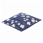 Подушка декоративная синяя с цветочным принтом Blossom Essence Emily варинант исполнения - 1 | Loft Concept в Брянске