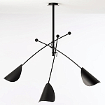Потолочный светильник с подвижными плафонами Aracea Black Ceiling Lamp варинант исполнения - 4 | Loft Concept в Брянске