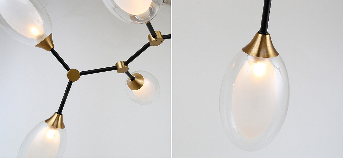 Люстра с плафонами из двойного стекла BUBBLE CHANDELIER Люстра с плафонами из двойного стекла BUBBLE CHANDELIER - Loft-Concept в Брянске
