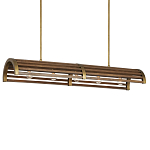 Люстра линейная полукруглой формы Wooden Horseshoe варинант исполнения - 3 | Loft Concept в Брянске