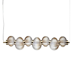 Подвесной светильник линейный с 7-ю рифлеными стеклянными шарами Marcelh Light варинант исполнения - 1 | Loft Concept в Брянске