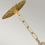 Люстра подвесная с широким белым текстильным абажуром и вертикальными декоративными элементами Hinkley варинант исполнения - 3 | Loft Concept в Брянске