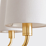 Люстра золотая с белыми тканевыми абажурами Coolness варинант исполнения - 4 | Loft Concept в Брянске