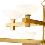 Люстра золотая с 8-ю молочными плафонами в виде чаши Tiers of Clear Lines варинант исполнения - 2 | Loft Concept в Брянске