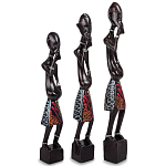 Комплект из трёх деревянных статуэток в виде аборигенов Three Aborigines Figurines варинант исполнения - 1 | Loft Concept в Брянске
