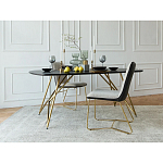 Обеденный стол на металлических ножках Ward Brass Dining Table варинант исполнения - 4 | Loft Concept в Брянске