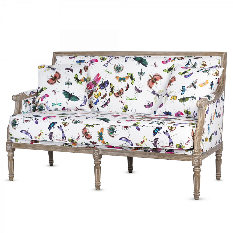 Диван Mariposa Sofa Белый Мульти Коричневый Диван Mariposa Sofa Белый Мульти Коричневый в Брянске | Loft Concept