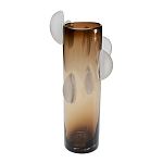 Ваза коричневая Forma Mare со стеклянными вставками варинант исполнения - 1 | Loft Concept в Брянске