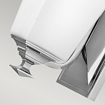 Бра с белым матовым плафоном на прямоугольном основании цвета хром Hinkley варинант исполнения - 3 | Loft Concept в Брянске