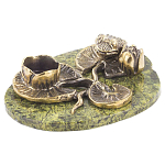 Подсвечник из бронзы и натурального камня змеевик Stone Candlestick варинант исполнения - 2 | Loft Concept в Брянске