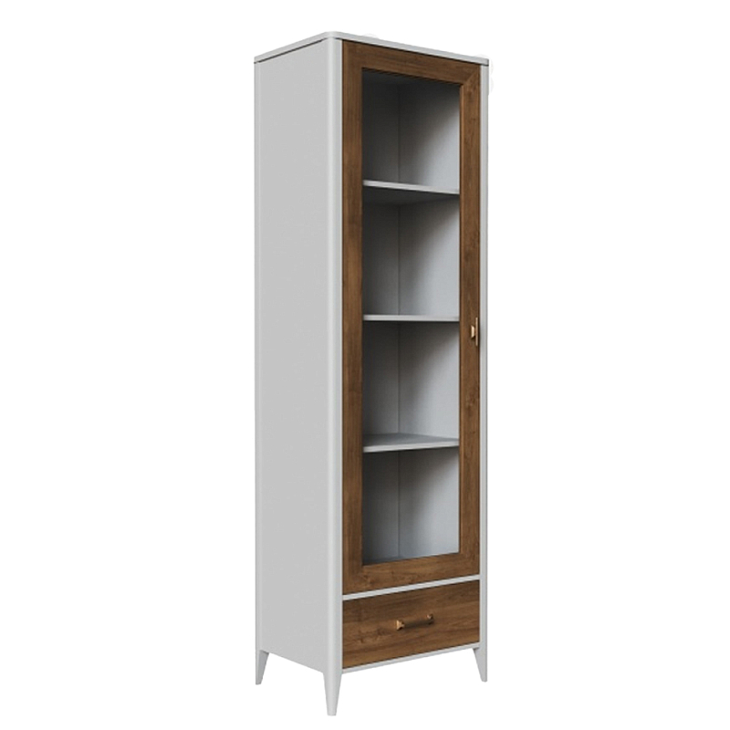 Витрина из массива бука однодверная Tasteful Furniture Слоновая кость Дуб темный Прозрачное Стекло Витрина из массива бука однодверная Tasteful Furniture Слоновая кость Дуб темный Прозрачное Стекло в Брянске | Loft Concept