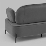 Диван в велюровой обивке серого цвета COLOR BLOCK варинант исполнения - 7 | Loft Concept в Брянске