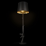 Торшер с черным абажуром и оригинальной ножкой в форме автомата Flos варинант исполнения - 3 | Loft Concept в Брянске