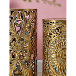 Столик приставной с цветочной резной фактурой Madagascar варинант исполнения - 4 | Loft Concept в Брянске