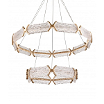 Люстра с 2-мя кольцами с текстурным природным рисунком IceFlame варинант исполнения - 2 | Loft Concept в Брянске