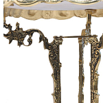 Стол бронзовый круглый с мраморной столешницей Coffee De Bronze варинант исполнения - 1 | Loft Concept в Брянске