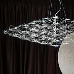 Люстра подвесная с тонкой металлической конструкцией цвета хром Quasar варинант исполнения - 9 | Loft Concept в Брянске