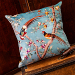 Подушка декоративная с изображением птиц в саду Chinoiserie Birds in the Peach Orchard Cushion варинант исполнения - 2 | Loft Concept в Брянске