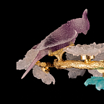 Люстра круглая на золотом каркасе с птичками и цветочным декором Miscellaneous herbs варинант исполнения - 6 | Loft Concept в Брянске