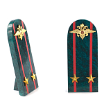 Сувенир Погон МВД из натурального камня змеевик Souvenir Epaulets варинант исполнения - 6 | Loft Concept в Брянске