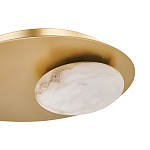 Бра с овальным основанием золотого цвета  и плафоном из алебастра Shaw Lighting варинант исполнения - 2 | Loft Concept в Брянске