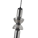 Подвесной светильник из дымчатого стекла цилиндрической формы с чёрным металлическим основанием Hiding secrets варинант исполнения - 3 | Loft Concept в Брянске