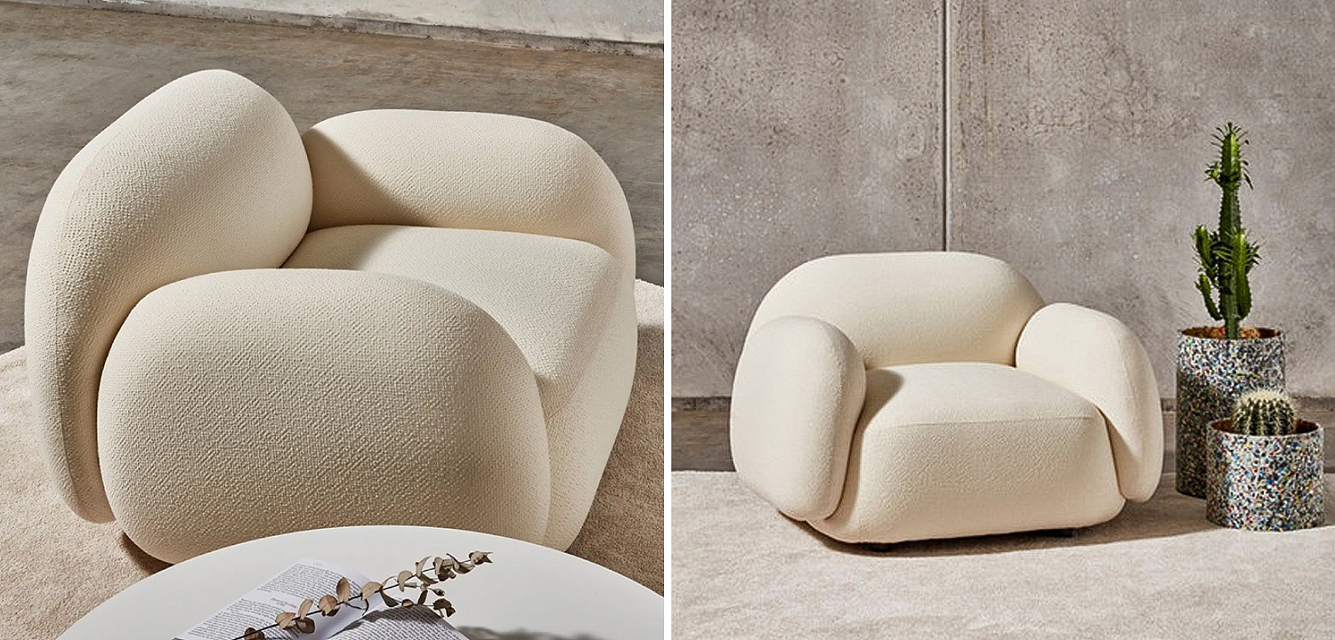Мягкое кресло для гостиной La Lume Boucle Armchair Мягкое кресло для гостиной La Lume Boucle Armchair - Loft-Concept в Брянске