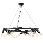 Люстра круглая с трубчатыми лампочками Vanguard Circle варинант исполнения - 1 | Loft Concept в Брянске