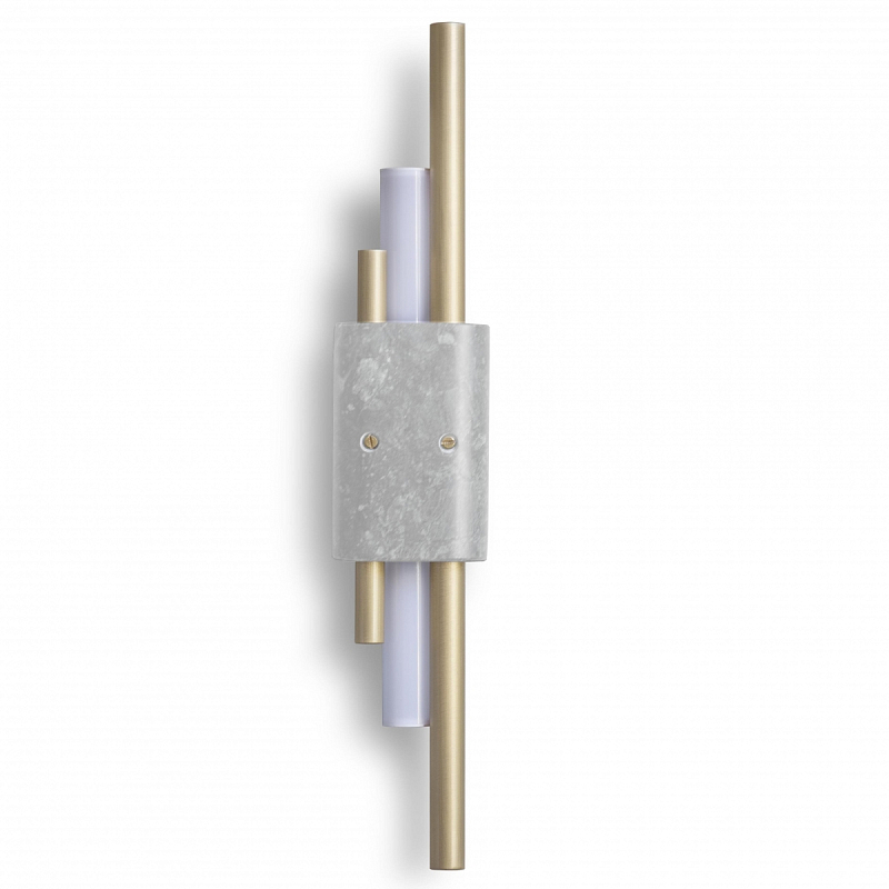 Бра Bert Frank TANTO SMALL WALL LIGHT Латунь Серый Белое матовое стекло в Брянске | Loft Concept 