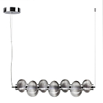 Подвесной светильник линейный с 7-ю рифлеными стеклянными шарами Marcelh Light варинант исполнения - 6 | Loft Concept в Брянске