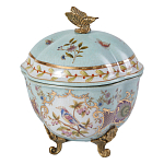 Шкатулка голубого цвета с цветочными орнаментами Blue Garden варинант исполнения - 1 | Loft Concept в Брянске