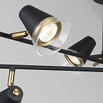 Потолочный светильник с конусообразными плафонами с контрастным сочетанием бронзы и глубоким черным цветом Aurika варинант исполнения - 3 | Loft Concept в Брянске