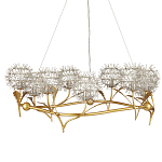 Люстра круглая с декором в виде цветков одуванчика Hanging Dandelion варинант исполнения - 4 | Loft Concept в Брянске