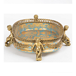 Чаша с орнаментом на ножках в виде бронзовых ангелов Eden Garden варинант исполнения - 3 | Loft Concept в Брянске