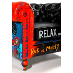 Кресло "Умный Умник" Rick and Morty graffiti chair натуральная кожа  варинант исполнения - 9 | Loft Concept в Брянске