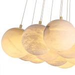 Люстра подвесная круглая с сферическими плафонами из натурального камня Glowing Spheres варинант исполнения - 5 | Loft Concept в Брянске