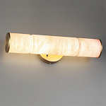 Бра с цилиндрическим плафоном из белого алебастра на круглом основании Латунь Cryptocrystalline Stone варинант исполнения - 2 | Loft Concept в Брянске