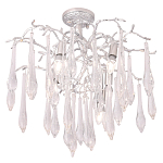 Люстра потолочная с прозрачными стеклянными подвесками в форме капель Droplet Chandelier варинант исполнения - 1 | Loft Concept в Брянске