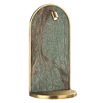 Настенный светильник зеленого цвета с бронзовой рамкой овальной формы с полкой Herbarium  варинант исполнения - 3 | Loft Concept в Брянске