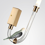 Бра с прозрачной изогнутой трубкой и декоративной фигуркой птицы Ganthea варинант исполнения - 4 | Loft Concept в Брянске