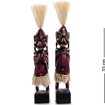 Комплект из 2-х деревянных статуэток Asmat Straw Headdress Statuettes Red варинант исполнения - 4 | Loft Concept в Брянске
