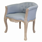 Кресло низкое в стиле прованс Louis French Armchair light blue flax варинант исполнения - 3 | Loft Concept в Брянске