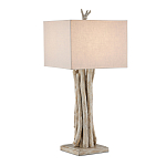 Настольная лампа с каркасом в виде веток деревьев с абажуром из ткани Natural Driftwood варинант исполнения - 1 | Loft Concept в Брянске