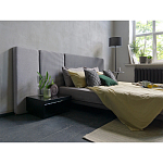 Кровать с большим мягким изголовьем Unity Grey Bed варинант исполнения - 2 | Loft Concept в Брянске