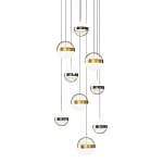 Люстра каскадная с 9-ю подвесами бронза и никель Peggy Futura lamp варинант исполнения - 1 | Loft Concept в Брянске