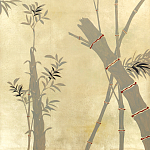 Обои ручная роспись Bamboo Dark Lacquer on Deep Rich Gold gilded tea paper варинант исполнения - 2 | Loft Concept в Брянске