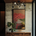 Потолочный светильник с конусообразными плафонами с контрастным сочетанием бронзы и глубоким черным цветом Aurika варинант исполнения - 4 | Loft Concept в Брянске