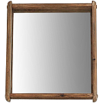 Квадратное настенное зеркало в деревянной раме Lyons Mirror варинант исполнения - 1 | Loft Concept в Брянске
